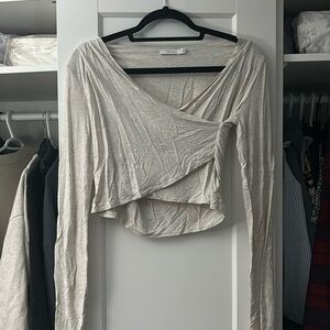 Long sleeve cross cross detail shirt